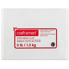3lbs White Oven-Bake Polymer Clay by Craft Smart - Non-Toxic Modeling Clay for Jewelry - Projects - Sculpting - and Projects - 1 Pack