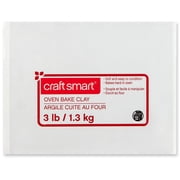 3lbs White Oven-Bake Polymer Clay by Craft Smart - Non-Toxic Modeling Clay for Jewelry - Projects - Sculpting - and Projects - 1 Pack