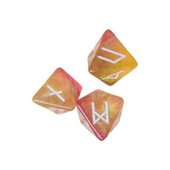 3lots 8 Face Dices Ergonomic Light weight Dices Travel Game Accessories Tarots Card Accessory