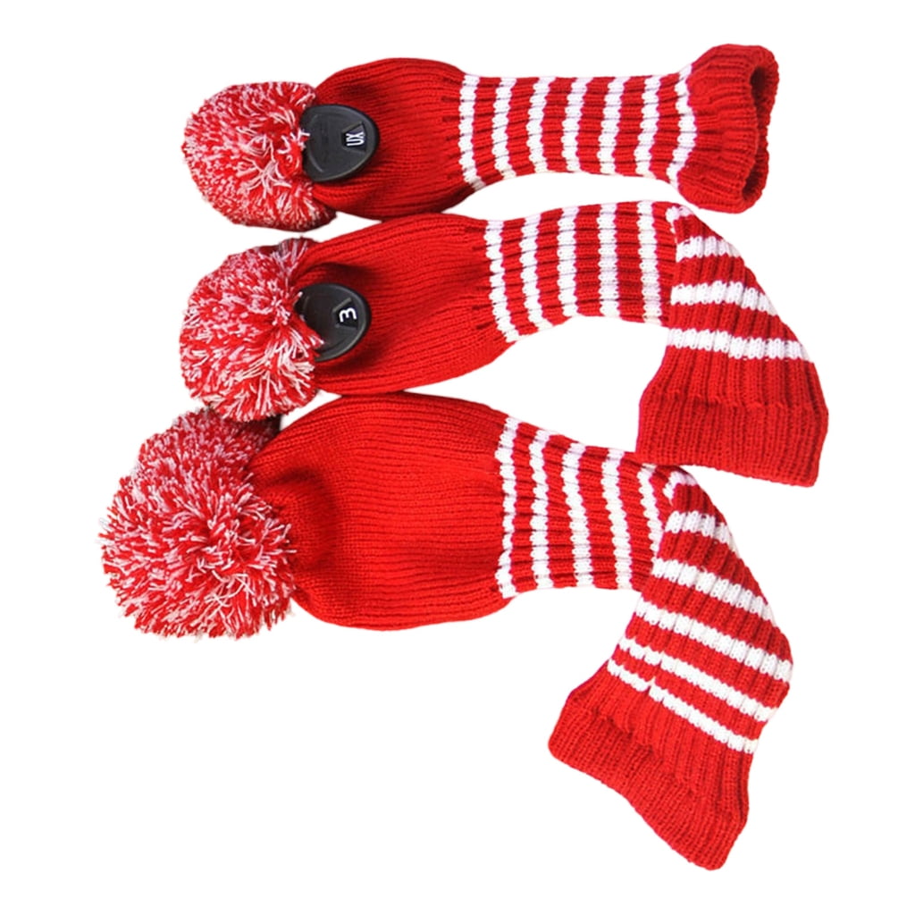 3lots Durability Golfs Headcover Scratch Resistant Golfs Headcover Driver Covers for Driver Fairways Hybrids