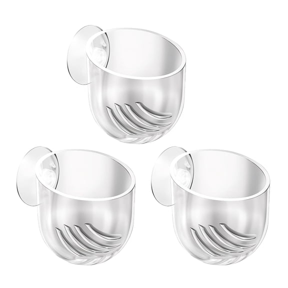 3lots High Clear Bloodworm Feeding Cups With Suction Cups For Aquariums Plant Holder And Fish Tanks Decoration