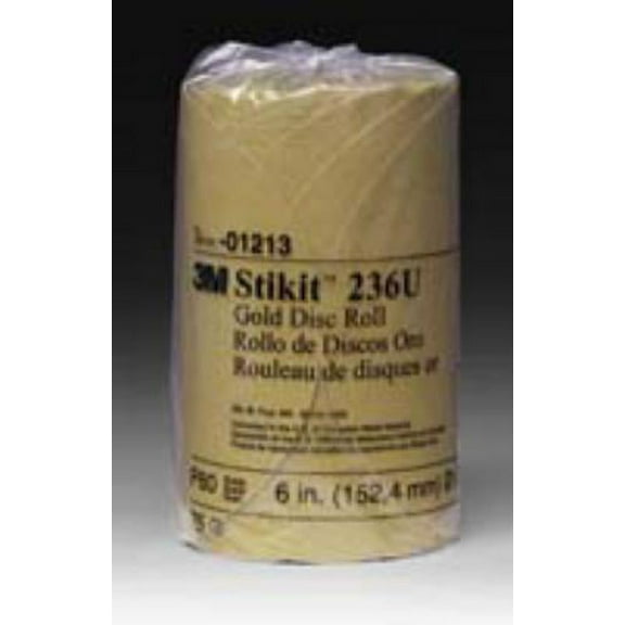 3m 1213 P80 6" Gold Sanding Disc Roll Disc 75 Per Roll