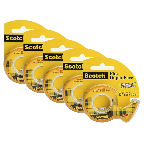 Scotch Double Stick Tape - Multicolor, Paper Compatible - 1/2 in x 250 in Roll