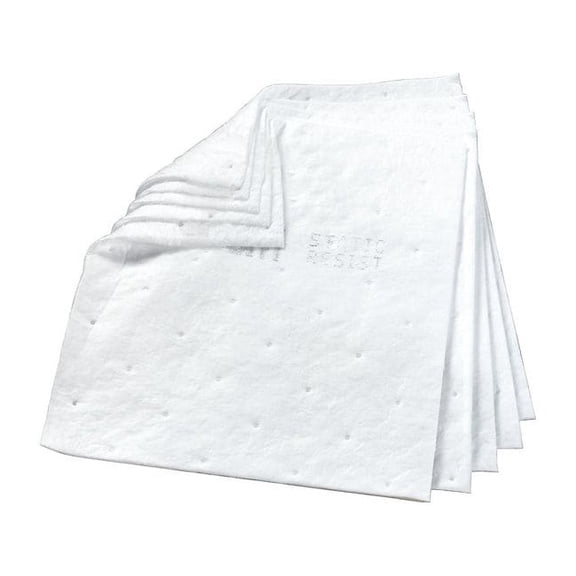 3m Sorbent Pad, 37 gal, 17 in x 19 in, Oil, White, 100 PK HP-556