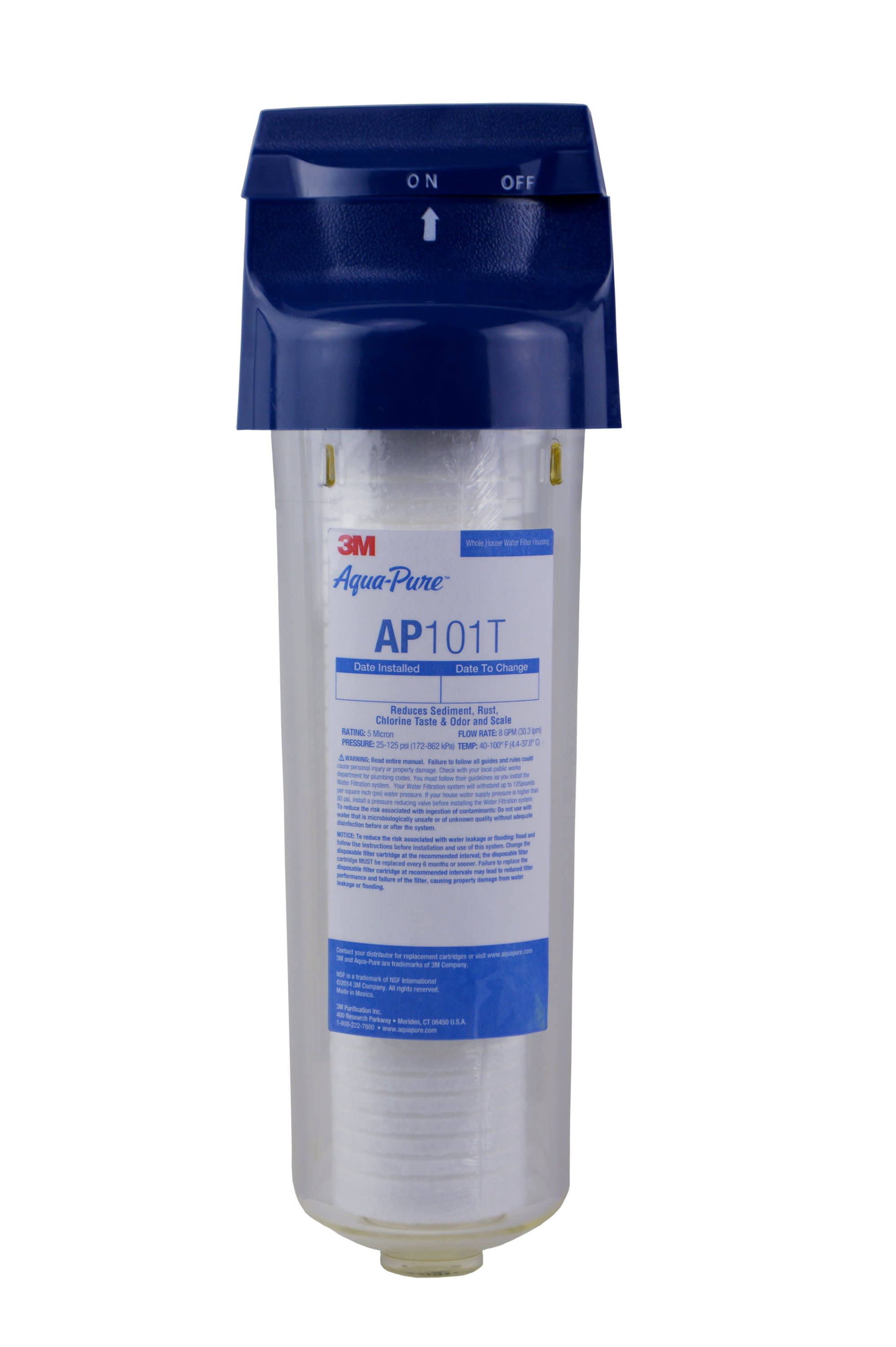 3M Aqua-Pure 8 Gallon Clear Plastic Whole House Water Filtration System