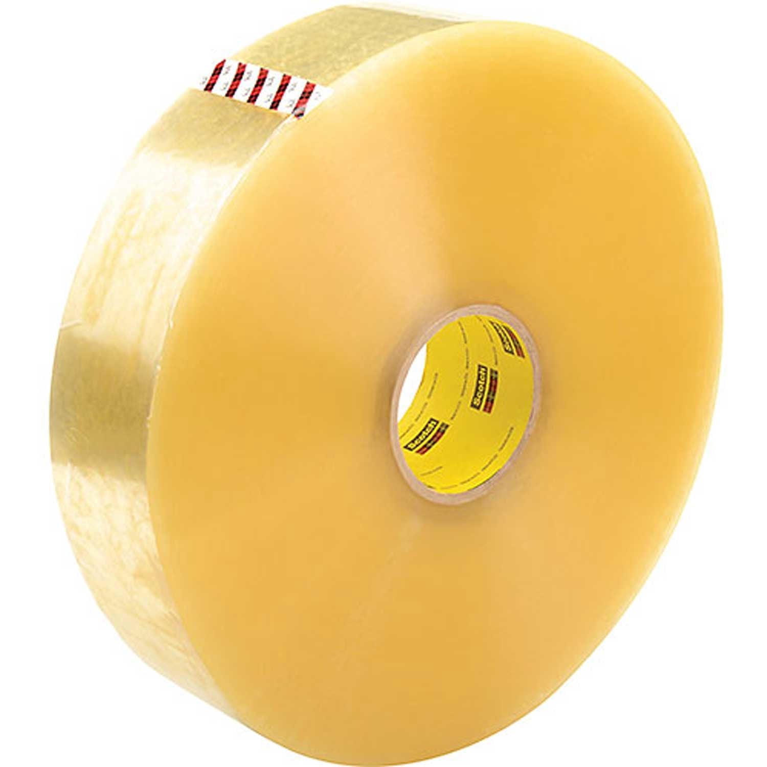 Scotch 375 3" x 1000 Yds. Machine Length Carton Sealing Tape, 3.1 Mil Clear, Lot of 4