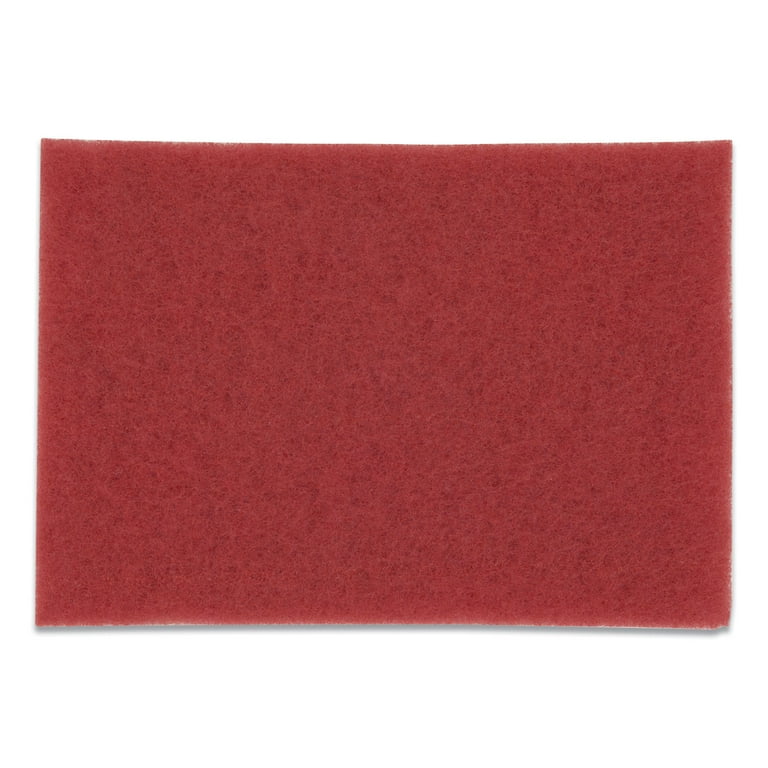 Buffing Floor Pads, 20 x 14, Red, 10/Carton Buffing Floor Pads, 20 x 14, Red, 10/Carton