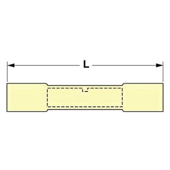 3m Butt Splice Connector,12-10AWG,Yel,PK250 MH10BCK