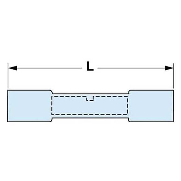 3m Butt Splice Connector,16-14 AWG,PK250 MH14BCK