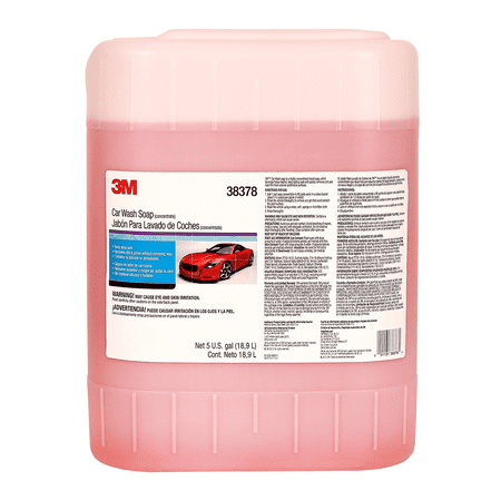 3M 38378 Car Wash Soap, 5 gal, Pink, Liquid