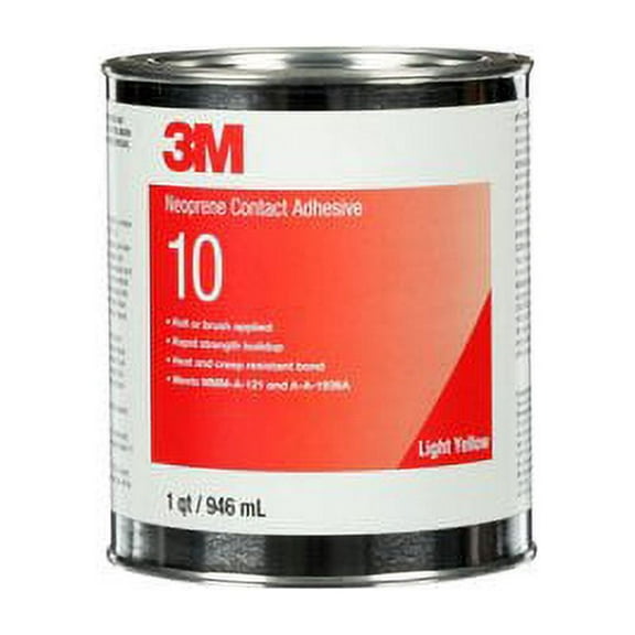 3M 20272 Scotch-Weld Neoprene Contact Adhesive, Light Yellow, 1 Qt.