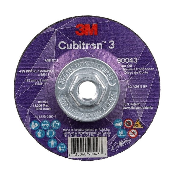 3m Cubitron Cut-Off Wheel,36 Grit 90043