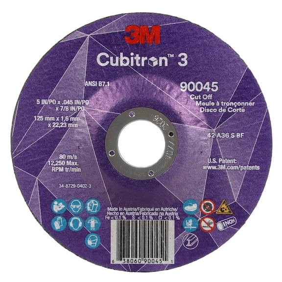 3m Cubitron Cut-Off Wheel,36 Grit 90045