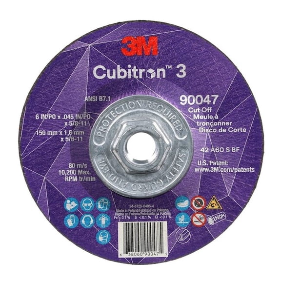 3m Cubitron Cut-Off Wheel,60 Grit 90047