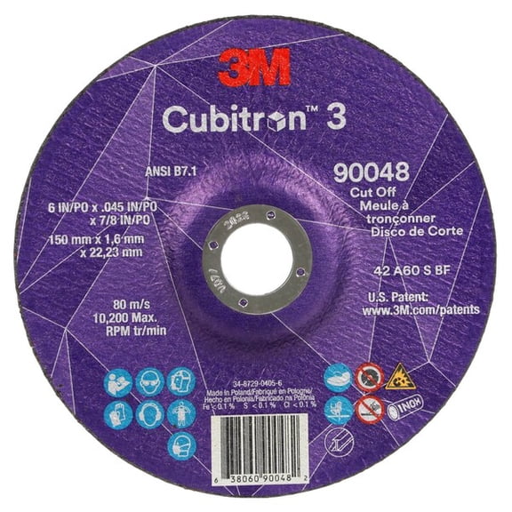 3m Cubitron Cut-Off Wheel,60 Grit 90048