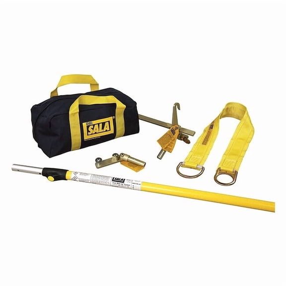 Remote Anchor System, 3 ft Length, 310 lb Weigth Capacity, Steel Anchor, Dual D-Ring