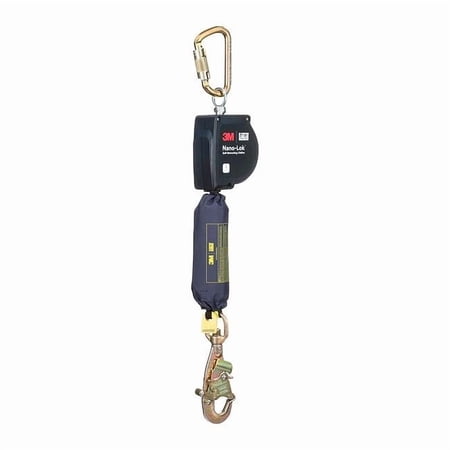 DBI SALA Self Retracting Lifeline, 11 ft Length, Carabiner, Steel, 1 Leg(s), 420 lb Weight Capacity
