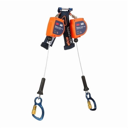 DBI SALA Self Retracting Lifeline, 8 ft. Length, Quick-Connect, Aluminum, 2 Leg(s)