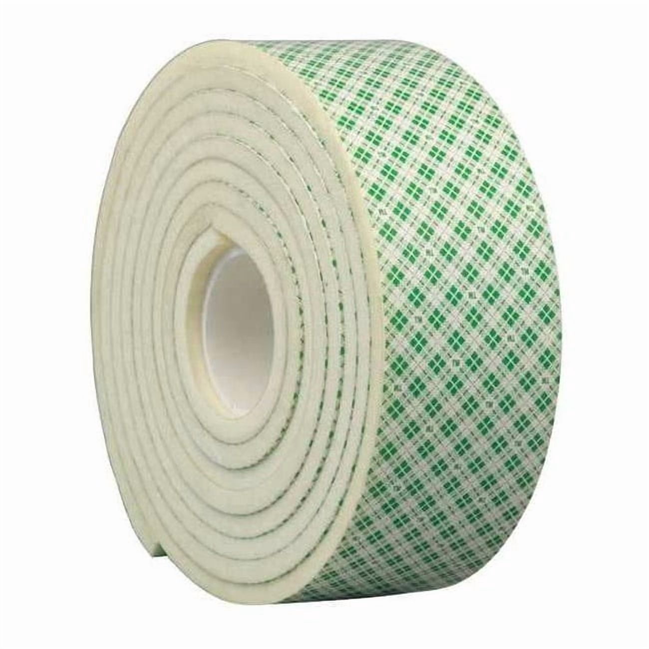 Double-Sided Foam Tape, 2 in W, 5 yd L, 1/4 in, Polyurethane Foam, Double-Sided 4004