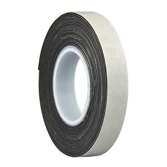 3m Foam Tape, Black, 5 yd L, 1 in W 4462