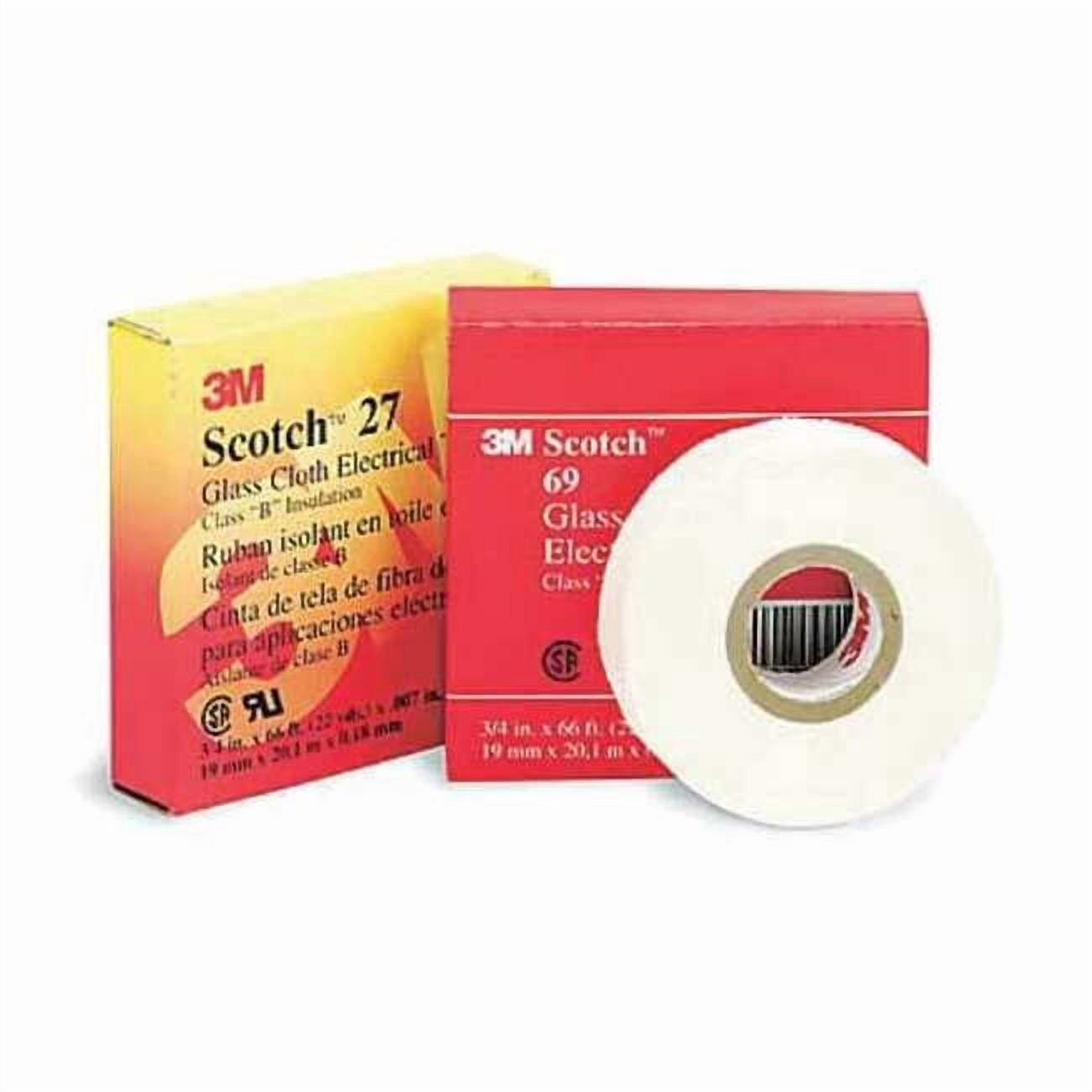 3m Electrical Tape, White, 60 yd L, 1/4 in W 27 1/4"