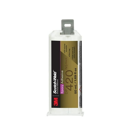 3M Scotch-Weld Epoxy Adhesive DP420, Black, Two-Part Epoxy Structural Adhesive, High Impact and Fatigue Resistant, Maintains Bond Strength, 50 mL 1.69 fl oz Duo-Pak