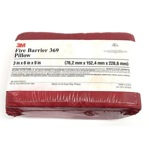 3M 7100138834 Fire Barrier Pillow 3 x 6 x 9 in 3 hr Protection