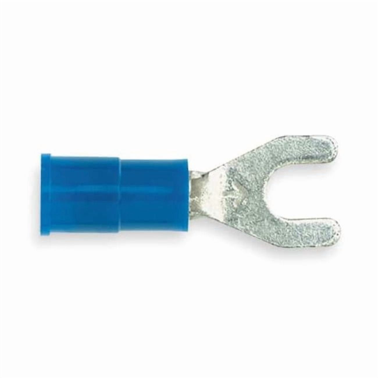 3m Fork Terminal,Block,#8 Stud,Blue,PK100 MVU14-8FBX