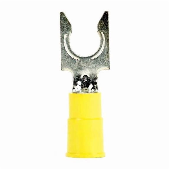 3m Fork Terminal, Lockng, #8 Stud, Yellow, PK25 LFV10-8Q