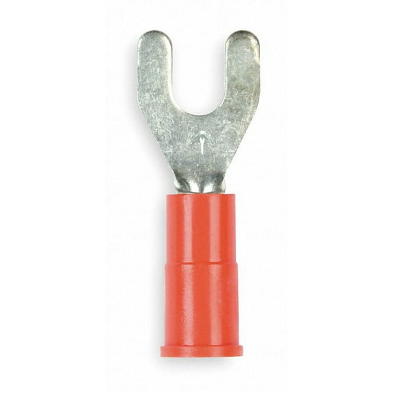 3m Fork Terminal,Std,#8 Stud,Red,PK100 MVU18-8FX