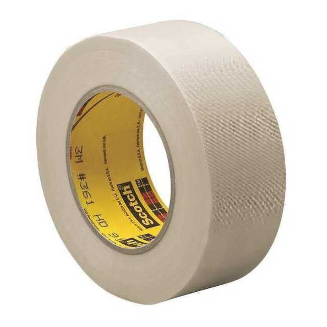 3m Cloth Tape, White, 60 yd L, 1/2 in W 361