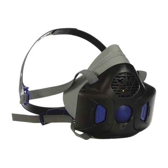 3m Half Mask Respirator,Silicone,Gray HF-802SD