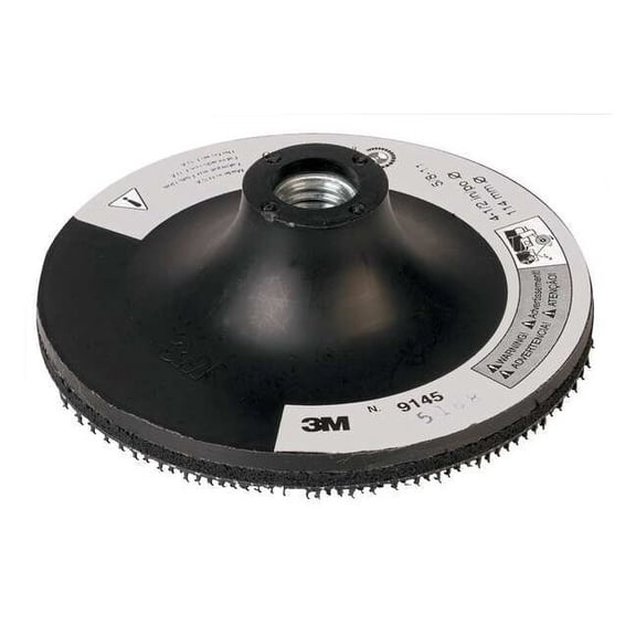 3m Hook-and-Loop Disc Backup Pad, 4-1/2" Dia, Center Hole, 9145 9145