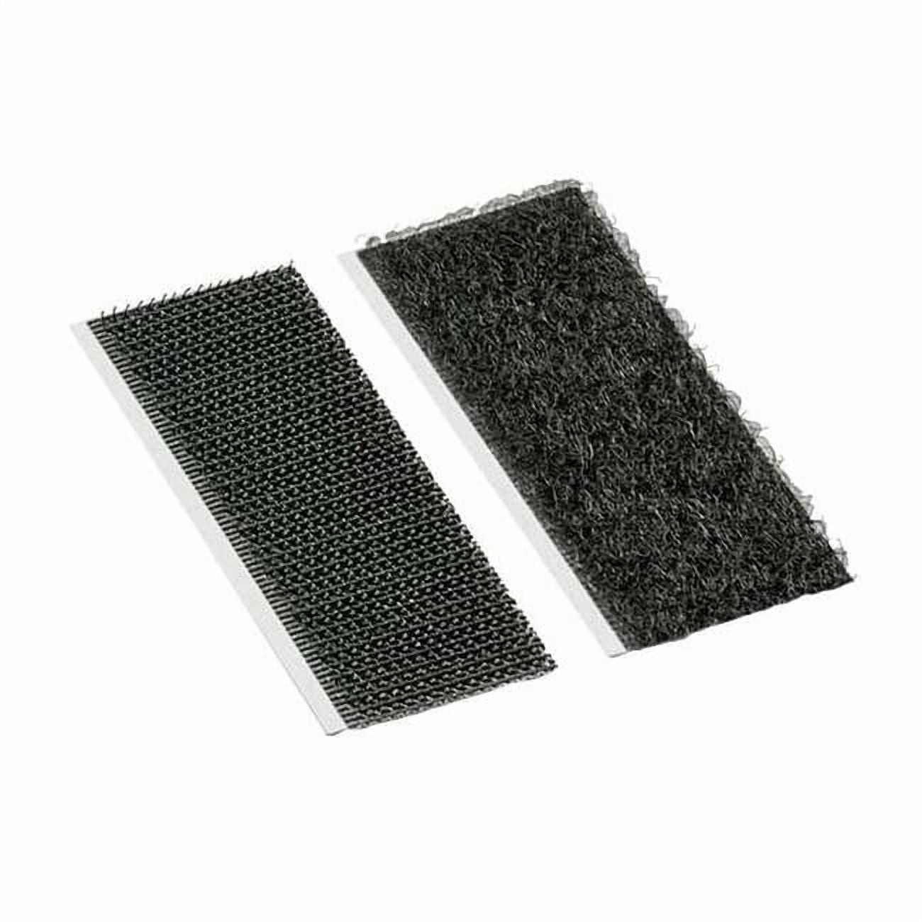 Reclosable Fastener Shapes, Rubber Adhesive, 3 in, 1 in W, Black, 100 PK 1-3-100-SJ3526N/SJ3527N