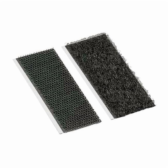 Reclosable Fastener Shapes, Rubber Adhesive, 3 in, 1 in W, Black, 100 PK