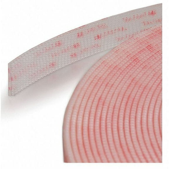 Reclosable Fastener, VHB Acrylic Adhesive, 30 ft, 1/2 in W, Clear