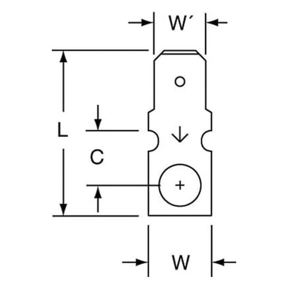 3m Male Disconnect,Bare,PK500 MA250DM/10RRK