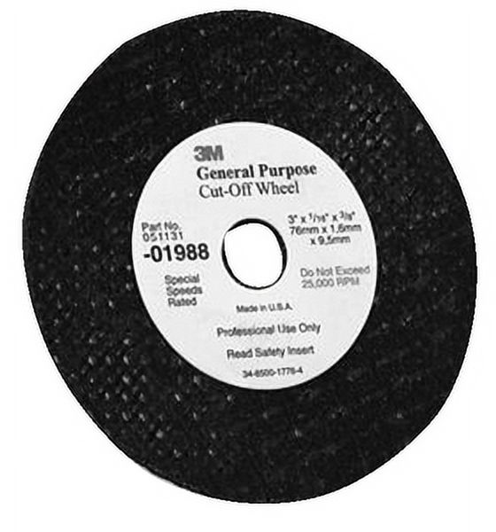 3m Marine 3 X 1 16 X 3 8 Cut Off Wheel 1988 Walmart