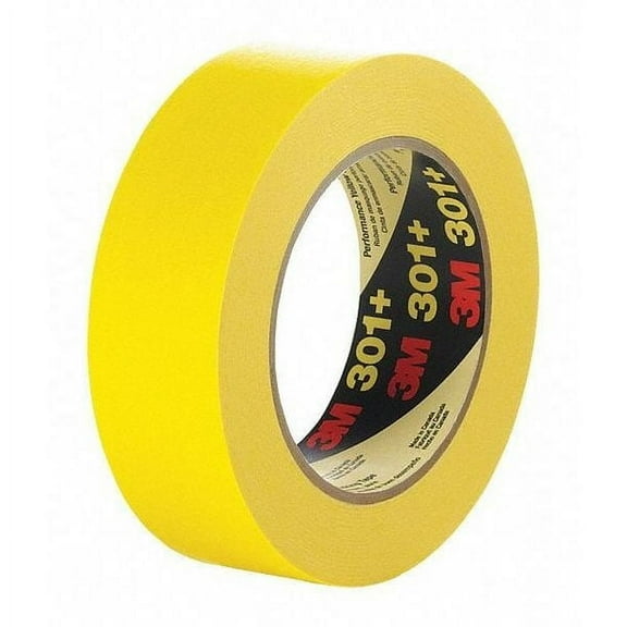 3m Masking Tape,1/2" W,60 yd L,Yellow,PK72 301+