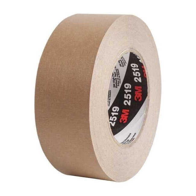 Masking Tape, 36 mm W x 55 m L, 7.1 mil Thick, Brown, Rubber Adhesive, 24 PK 2519TN