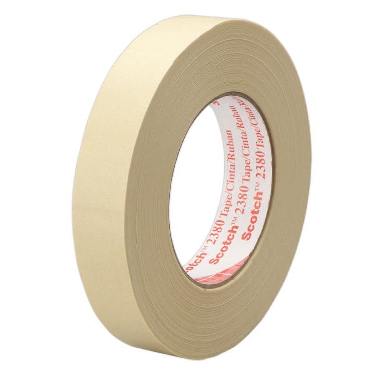Painter's Tape, 72 mm W x 55 m L, 7.2 mil Thick, Tan, Rubber Adhesive, 12 PK 2380