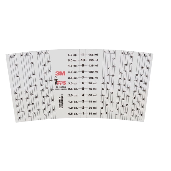 3M PPS Mix Ratio Inserts, 16066, Mini (6 fl oz), 10 per pack, 5 packs per case