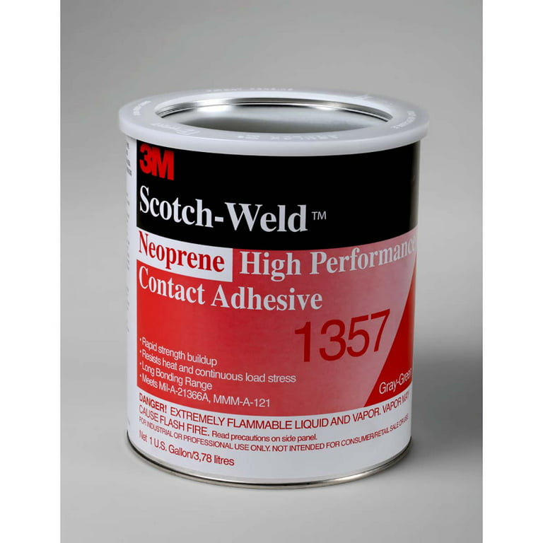 3M Neoprene High Performance Contact Adhesive 1357 Gray-Green 1 Quart