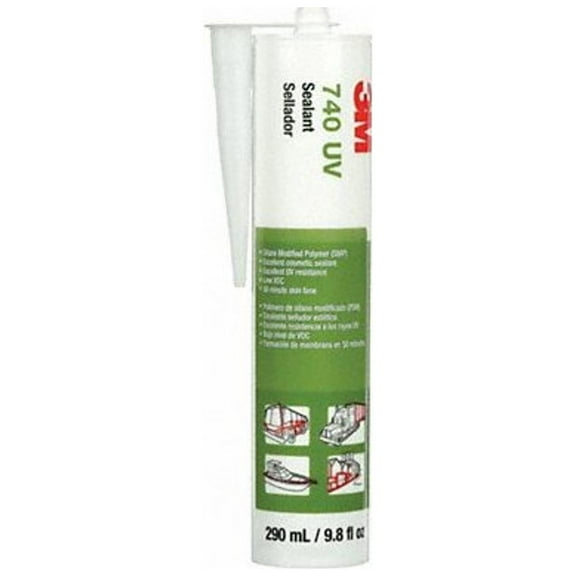 3m Polymer Adhesive Sealant,White,740 UV 740 UV