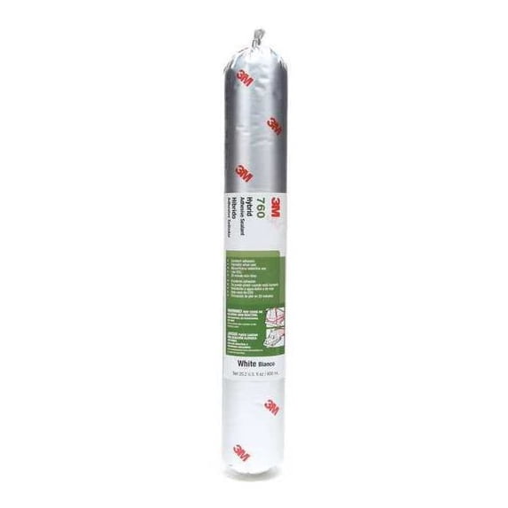 Polymer Adhesive Sealant, 20 oz, Sausage Pack, White, Polymer Base, 760 UV