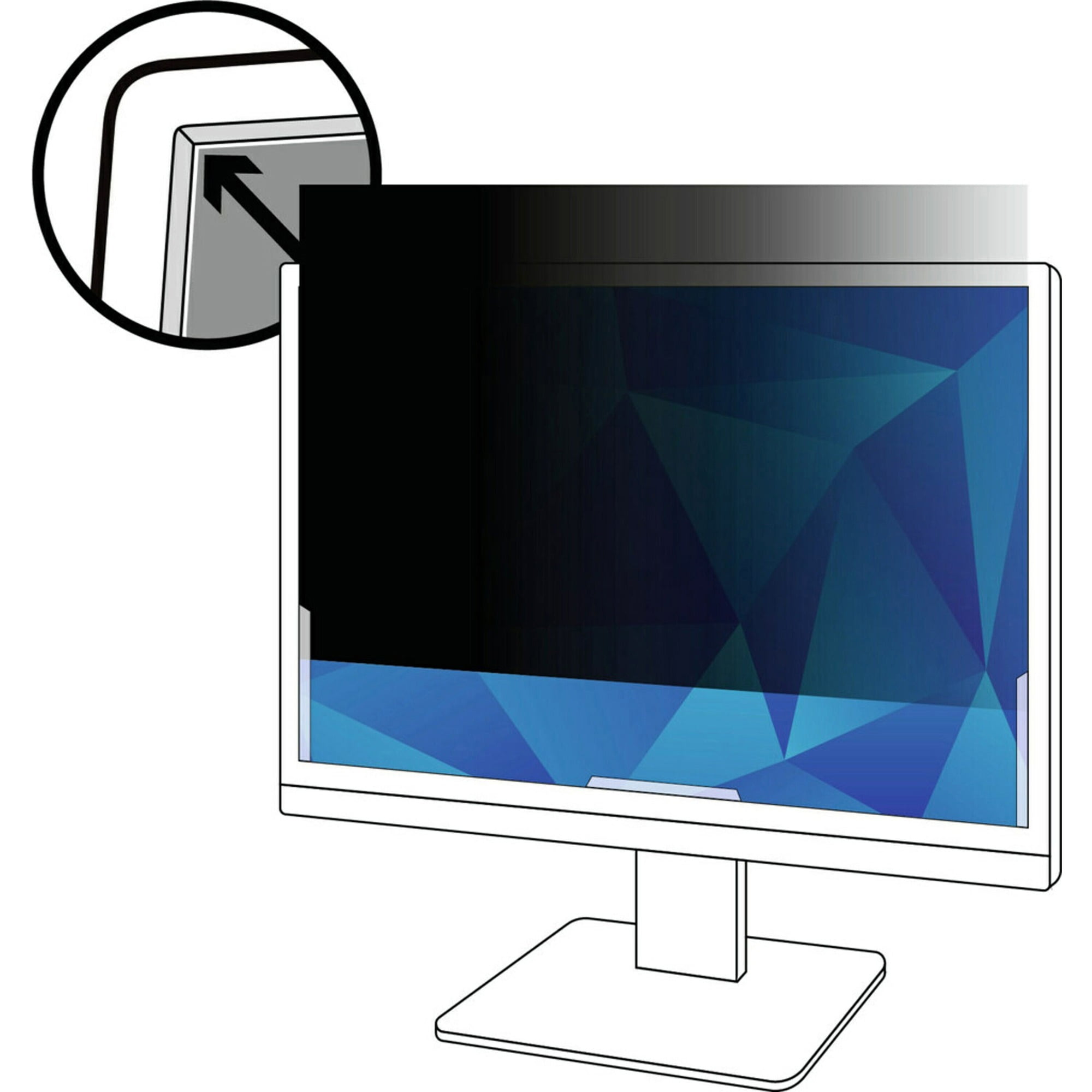 3m Privacy Filter For 27in Monitor, 16:10, Pf270w1b Black, Matte - For 27" Widescreen Lcd Monitor - 16:10 - Scratch Resistant, Fingerprint Resistant, Dust Resistant - Anti-glare