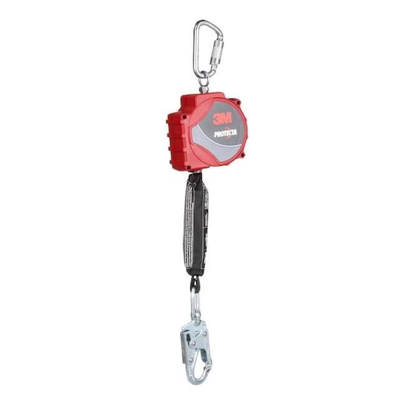 Protecta Self-Retracting Lifeline, 20 ft. Length, Swivel Snap Hook, Steel, 2 Leg(s)