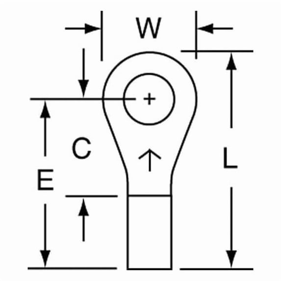 3m Ring Terminal,Bare,16 AWG,14 AWG,PK1000 M14-8R/LK