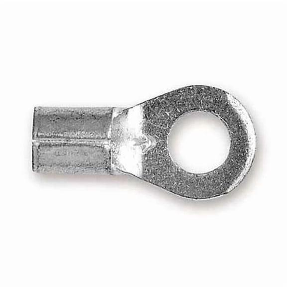 Ring Terminal, 1/2 in Stud Size, 4 AWG, 1,000 V, Bare Insulated, Bare, Crimp Termination Only