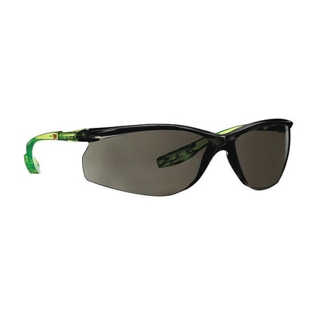 CCS, Safety Glasses, Scotchgard Anti-Fog & Anti-Scratch, Gray Lens, Green Frame, Frameless